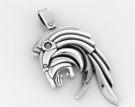 élégant pendentif lion 398 bijoux 3dprinted de la conception mode or joyau d'impression printabl imprimable l'impression le prototypage d'argent pendentifs 3d print model - Mito3D