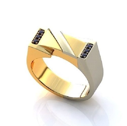 stylish mens ring metals 449 man men diamond big trendy bague homme jewelry 3d modeling creative design rings 3D print model - Mito3D