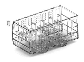 elegante mini autobus ingegneria alunno veicolo design scuola regalo compleanno giocattolo meccanico trasporto auto macchina bicicletta sport concetto prototipo moda arte classico scienza 3d print model - Mito3D