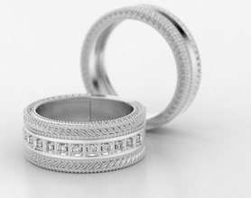 elegante ricco Fidanzamento anelli diamante 401 3dprinted design moda oro d'oro gioiello gioielleria Stampa stampabile stampa prototipazione squillare argento 3d print model - Mito3D