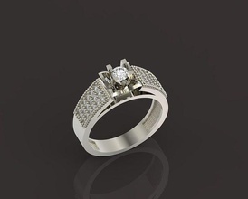 elegante squillare pietre gioielleria gemma oro nozze fidanzamento brillante gioiello diamante 3d modellazione creativo design cad prototipazione rendering solitario engagement anelli 3d print model - Mito3D
