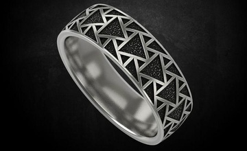 stylish ring triangles 271 3dprinted design fashion gold golden jewel jewellery jewelry print printabl printable printing prototyping rings silver 3d print model - Mito3D