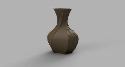 stilvoll Vase 08 Kunst Pflanze Blume Schreibtisch Dekor Design Haus Natur Drucker 3d 3d print model - Mito3D