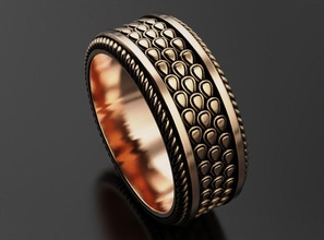 stylish wedding ring scales 609 3dprinted design fashion gold golden jewel jewellery jewelry print printabl printable printing prototyping rings silver 3d print model - Mito3D