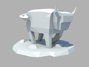 stylized bull statue games-toys kadikoy boga istanbul chalcedon games toys 3d print model - Mito3D
