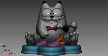 stilisiert katze v2 spielzeug charakter spiel tier spielzeuge drucken spaß miau kitty drucker 3d miniaturen druckbar drucken kätzchen muschi haustier spiele 3d print model - Mito3D