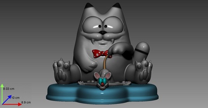 estilizada gato v5 juegos-juguetes cat de juguete carácter juego animal juegos los juguetes la impresión diversión miau kitty impresora 3d las miniaturas imprimible gatito coño 3d print model - Mito3D