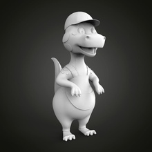 stylized dinosaur toy character sculpture doll body park cute miniature animal monster 3dprint reptile dino cartoon games toys creature 3d print model - Mito3D