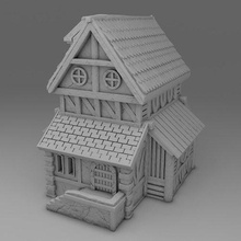 stylized house 3d printing 28mm blender cheap stl architecture estate building 3d print model - Mito3D