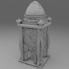 stylized house 3d printing 28mm blender zbrush cheap stl prototyping 31mm home 3d print model - Mito3D