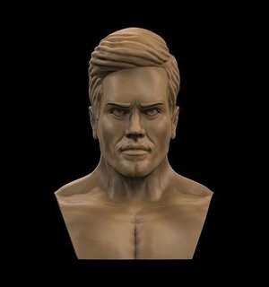 stylized male head man sculpture statue face body anatomy art hair bust realistic character people figure portrait guy deco figurine 3dprint sculptures 3d print model - Mito3D