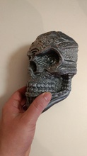 stylized skull sculpt jewelry sculpture designs aztec inca maya art sculptures 3d print model - Mito3D