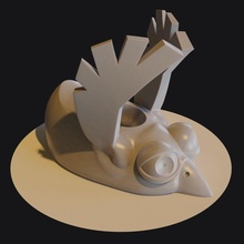 estilete suporte arte figura pássaro caneta impressão escultura animal estilizado esculturas 3d print model - Mito3D