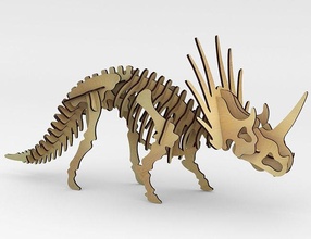 styracosaurio rompecabezas 3d puzzle fosil skelett spiele spielzeuge 3d print model - Mito3D