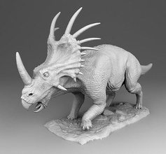styracosaurus dinosaurs stoneage mesozoic christ 3dmodels 3dprinting games toys 3d print model - Mito3D