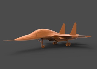 su 34 orange kämpfer jet russisch luft su34 sukhoi militär flugzeug luftfahrt armee bomber obj vray 3d hobby diy automobil 3d print model - Mito3D