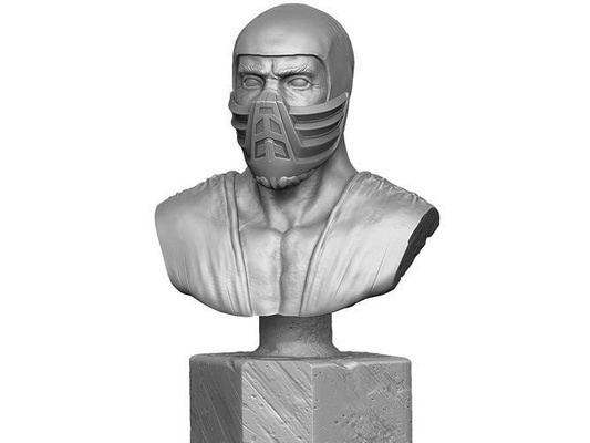 sub zero 1995 büst 3d baskı stl ölümüne kavga akrep sıfır ölüm mkx mk9 gaddarlık oyun hanzo hasashi kan ninja atmak klan 3dprintable bihan heykel minyatür oyunlar oyuncaklar 3d print model - Mito3D