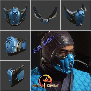 sub mascarar mortal kombat 11 granizo sobrevivente abaixo cosplay mk11 combate armaduras ninja escorpião novato Saibot Ermac fumaça chuva moda 3d print model - Mito3D