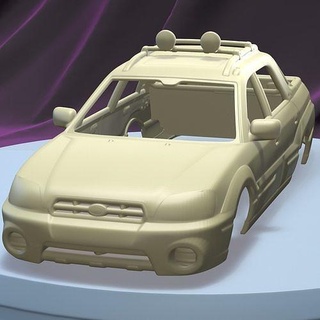 subaru Baja 2002 imprimível carro corpo fenda escalextrico Tamiya rc miniz controle 1 24 rastejante ninco Kyosho scx jogos brinquedos acessórios 3d print model - Mito3D