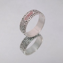 subaru impreza sti ring enameling printable wrx tire jewelry wheel legacy enamel rings 3d print model - Mito3D