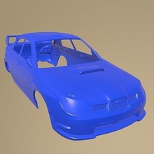 subaru impreza wrx sti 2006 imprimível carro corpo 1 10 partes escalextrico Tamiya rc miniz rastejante Kyosho axial 3d print model - Mito3D