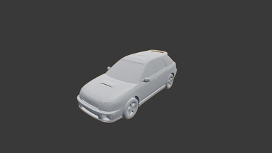 subaru wrx vagon 2002 3d yazdır stl dosya orta poli araba araç tekerlek oyuncaklar 3dprint medpolycar oyunlar 3d print model - Mito3D