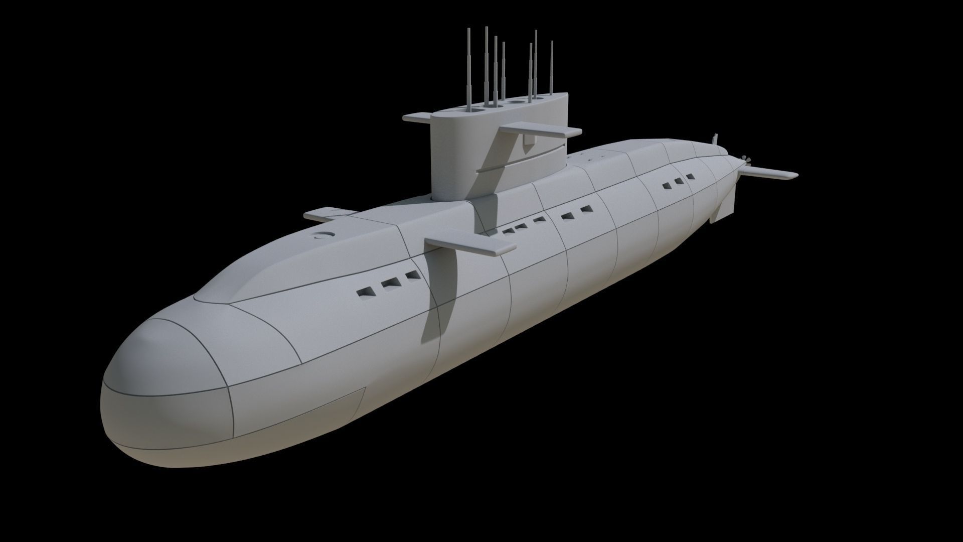 sottomarino 3d modello tifone nucleare russia barca nave guerra militare balistico sovietico razzo moto d'acqua battaglia passatempo fai 3D print model - Mito3D