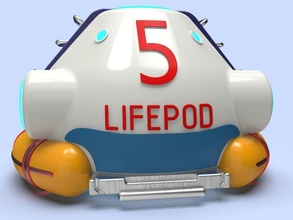 subnautica lifepod acquario decorazione gioco 3d modello stampa giocare giocattoli vita pod sottomarino giocattolo stracci giochi accessori 3d print model - Mito3D
