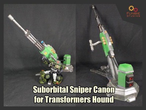 suborbitale tireur d'élite canon transformateurs chien siège jeux jouets 3d print model - Mito3D