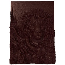 successful hunting - lion prey antelope bas relief cnc art hunt panel sculpture carving mold printable high poly animal wild trophy obj stl sculptures 3d print model - Mito3D