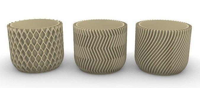 suculento prumo repouso meditando envasado verde plantar vazio recipiente cerâmica simplicidade copo isolado argila solteiro decoração casa 3d print model - Mito3D