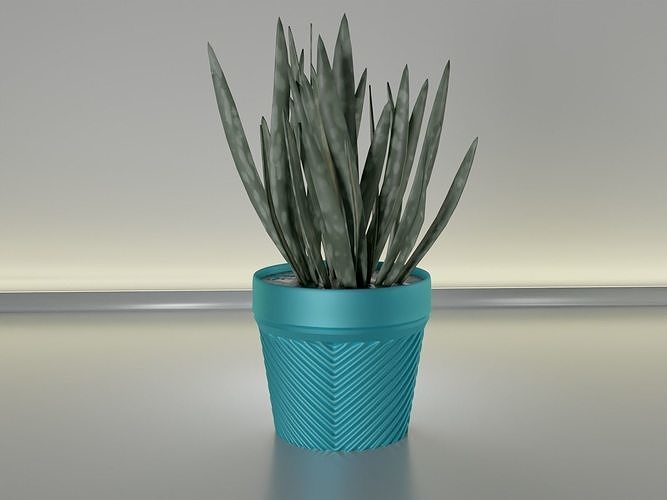 succulenta fiore pentola 25 foglia cactus natura flora forma astratto ciotola vaso pianta casalinghi stoviglie generale arredamento botanico giardinaggio verde Casa 3D print model - Mito3D