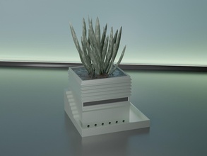 sulu bitki tencere 27 boşaltmak delikler kaktüs doğa örtüsü çiçek şekil öz çanak vazo ev eşyaları sofra takımı genel dekor botanik bahçıvanlık yeşil 3d print model - Mito3D
