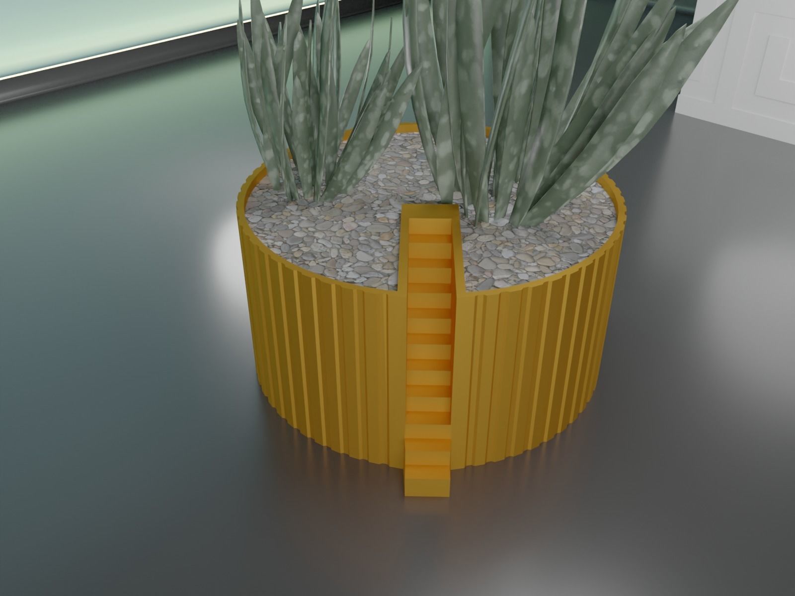 suculento plantar Panela 29 cacto natureza flora flor resumo tigela vaso utensílios domésticos talheres decoração botânico jardinagem verde casa drenar 3D print model - Mito3D