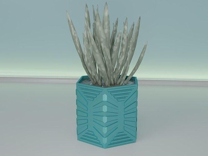 succulent plante pot 35 Bob l'éponge cactus feuille fleur flore vase sable art bol décoartion bureau planteur domicile jardinage vaisselle botanique maison décor 3d print model - Mito3D