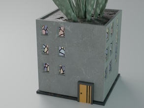 succulenta pianta pentola 38 cactus natura flora fiore forma ciotola vaso casalinghi stoviglie generale arredamento botanico giardinaggio verde Casa in 3d print model - Mito3D
