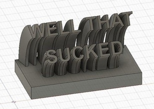 sucked sign design designing seat modern house decor 3d print model - Mito3D