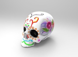 açúcar crânio bruxas mexicano cultura morto arte esculturas 3d print model - Mito3D