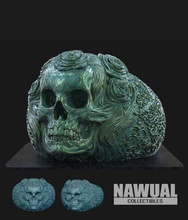 sugar ring jewellery jewel printable skull calavera anillo art sculptures 3d print model - Mito3D