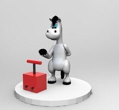 pé açúcar amadeirado pica pau Pica cavalo animado universal Disney 70s 50s figura brinquedo estatueta personagem jogos brinquedos 3d print model - Mito3D