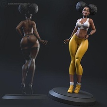 açúcar mulher leggings doce menina sexy personagem quadrinho arte esculturas 3d print model - Mito3D