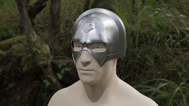 suicide squad peacemaker helmet logo john cena cosplay suicidesquad hobby diy 3d print model - Mito3D