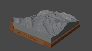 sulamutag feng mountain landscape volcano terrain environment nature photogrammetry elevation dem science 3d print model - Mito3D