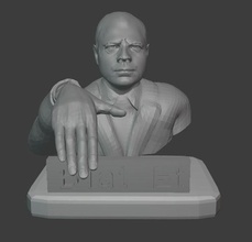 suleyman cakir buste kurtlar vadisi suleymancakir polat art sculptures 3d print model - Mito3D