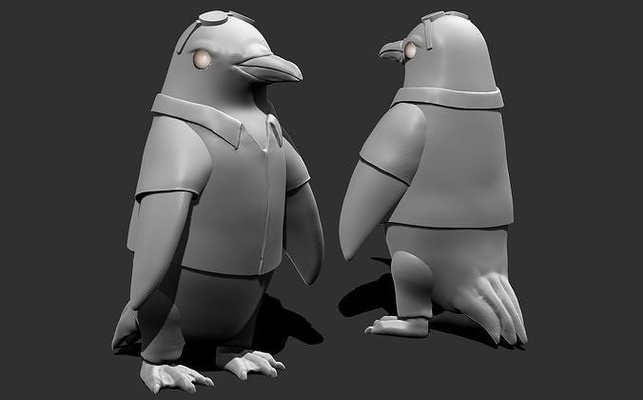 summer penguin bird animals holiday vacation mini miniature 75mm miniatures figurines art sculptures 3d print model - Mito3D