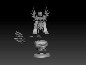 summon statue of demon sculpture figure art figurine lego games toys 3d print model - Mito3D