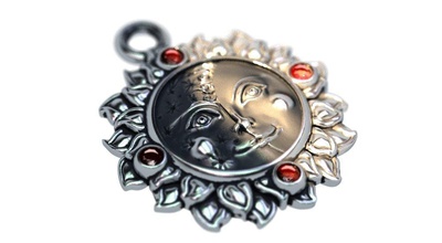 sun moon jewelry eclipse gems unity world rules pendants 3d print model - Mito3D