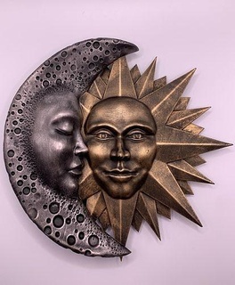 sun moon celestial wall plaque spiritual astronomy stars space planets solar eclipse sculpture wallplaque art sculptures 3d print model - Mito3D