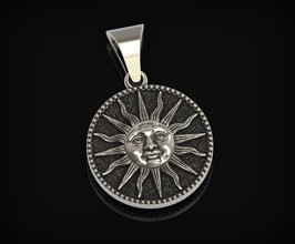 sol luna colgante la joyería energía solar estrellas el collar eslava amuleto salida del puesta de hombre mujer símbolos simbolismo sacro sagrado colgantes 3d print model - Mito3D