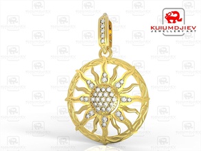 sun pendant jewelry jewerly pendants fine 3d print model jewellery 3d print model - Mito3D